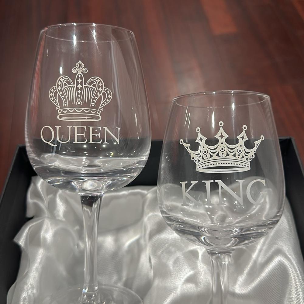 ImpiriLux Fit for Royalty Wine Glasses (King) & (Queen)